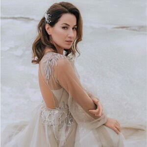 Fani- Sheer Embellished Wedding Dress